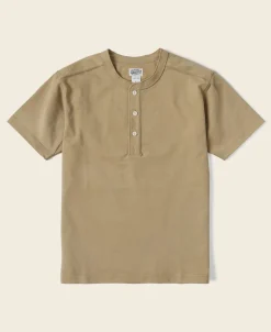 Bronson Mfg 10.6 oz Cotton Short Sleeve Henley T-Shirt -> Short Sleeve T-Shirts|Henleys