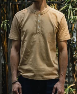 Bronson Mfg 10.6 oz Cotton Short Sleeve Henley T-Shirt -><noscript><img width=