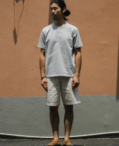 Bronson Mfg 10.6 oz Cotton Short Sleeve Henley T-Shirt -><noscript><img width=