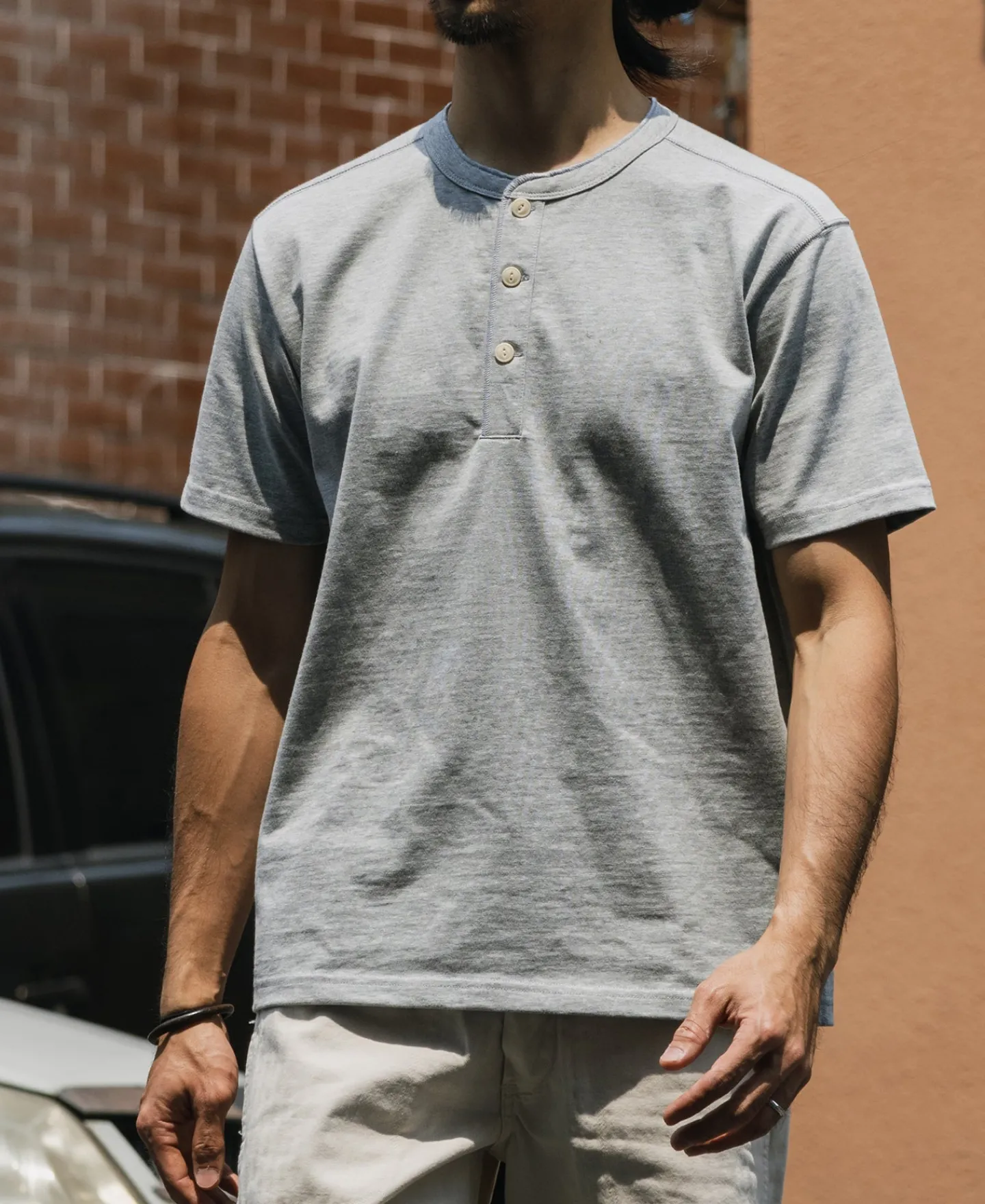 Bronson Mfg 10.6 oz Cotton Short Sleeve Henley T-Shirt -> Short Sleeve T-Shirts|Henleys