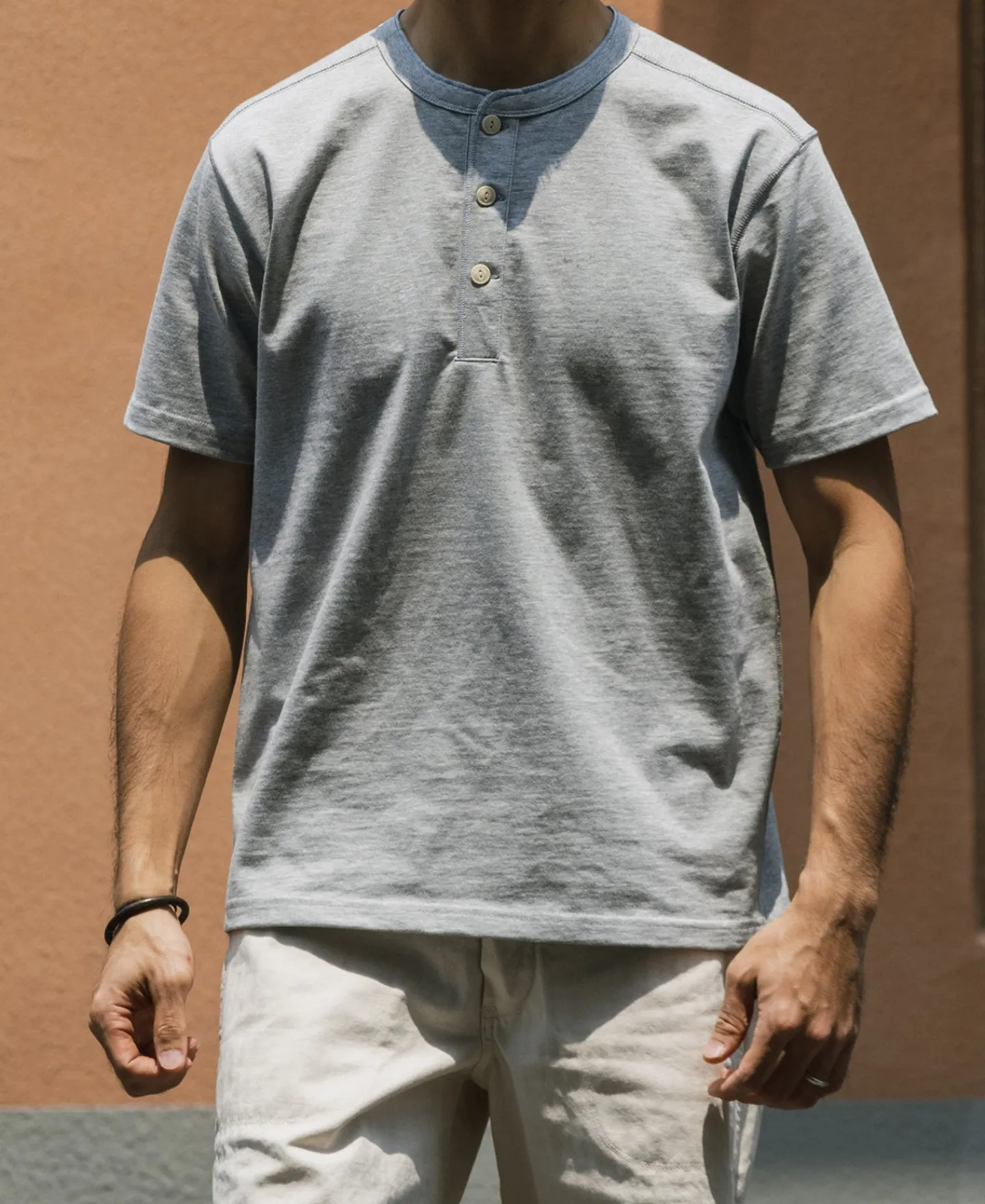 Bronson Mfg 10.6 oz Cotton Short Sleeve Henley T-Shirt -> Short Sleeve T-Shirts|Henleys