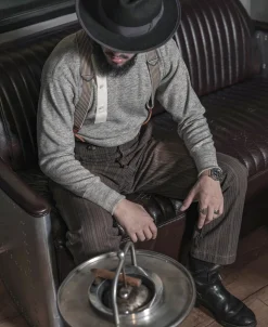 Bronson Mfg 14 oz Side Closing Henley Shirt -><noscript><img width=
