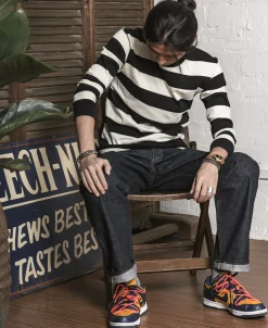 Bronson Mfg 9 oz Wide Striped Long Sleeve T-Shirt><noscript><img width=