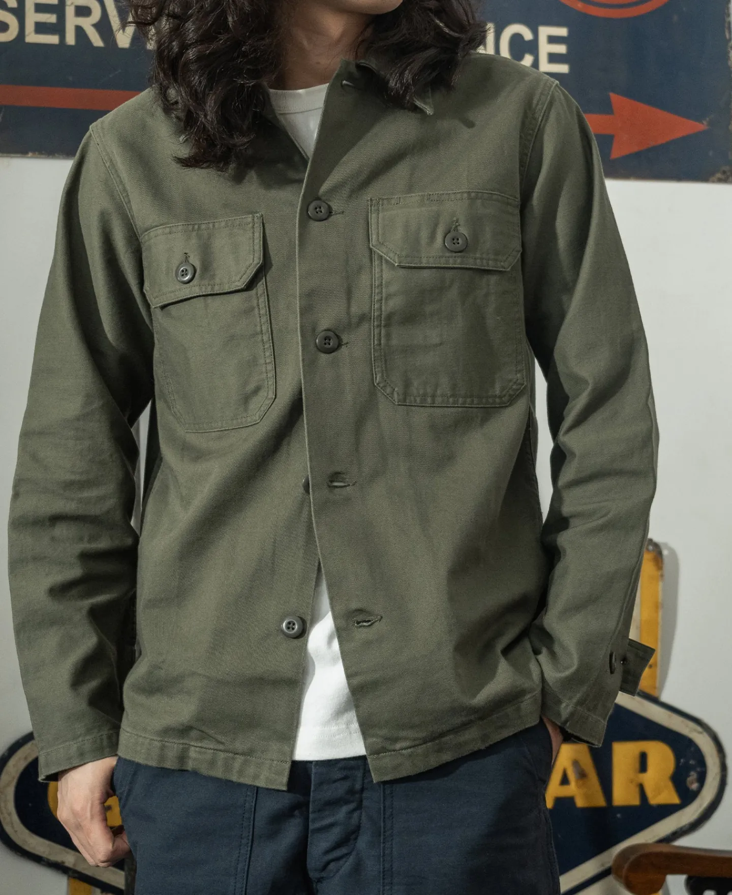 Bronson Mfg 1963 US Army OG-107 Fatigue Utility Shirt> Long Sleeve Shirts