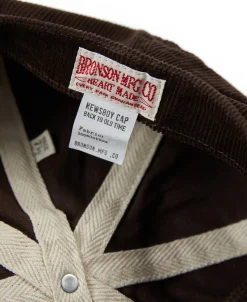 Bronson Mfg Brown Corduroy Newsboy Cap><noscript><img width=