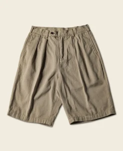 Bronson Mfg Classic Straight Leg Double Pleated Shorts -> Shorts