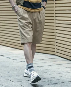 Bronson Mfg Classic Straight Leg Double Pleated Shorts -><noscript><img width=