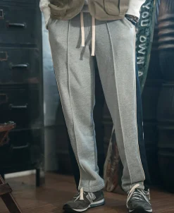 Bronson Mfg Classic Straight-Leg Striped Logo-Embroidered Cotton-Terry Sweatpants -><noscript><img width=