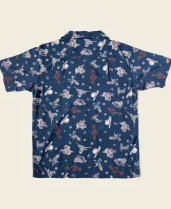 Bronson Mfg Cowboy Symbols Pattern Cuban Collar Shirt -> Short Sleeve Shirts