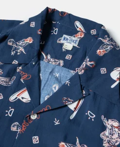 Bronson Mfg Cowboy Symbols Pattern Cuban Collar Shirt -><noscript><img width=