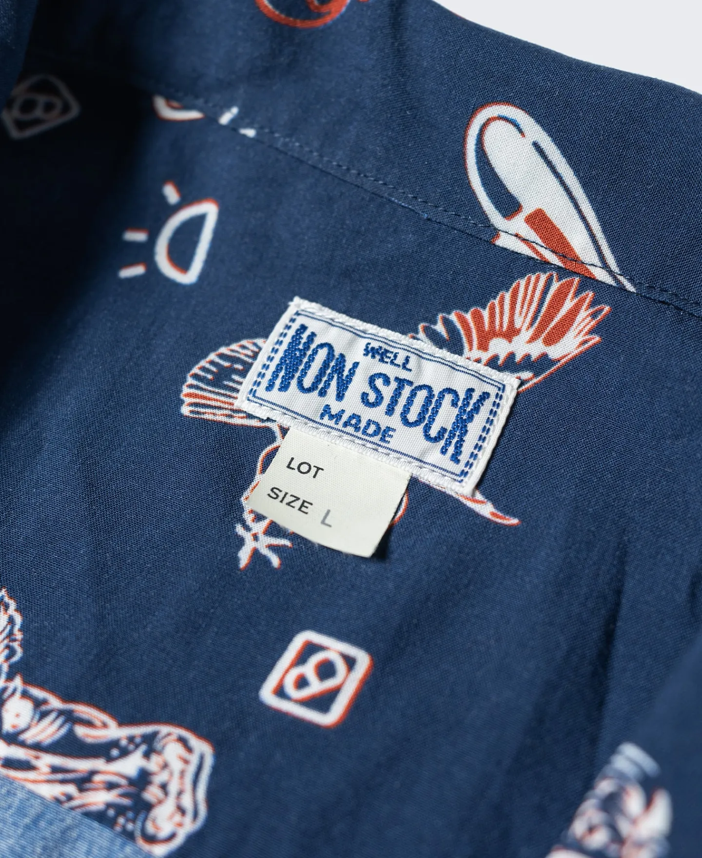 Bronson Mfg Cowboy Symbols Pattern Cuban Collar Shirt -> Short Sleeve Shirts