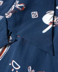 Bronson Mfg Cowboy Symbols Pattern Cuban Collar Shirt -><noscript><img width=