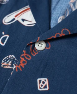 Bronson Mfg Cowboy Symbols Pattern Cuban Collar Shirt -><noscript><img width=