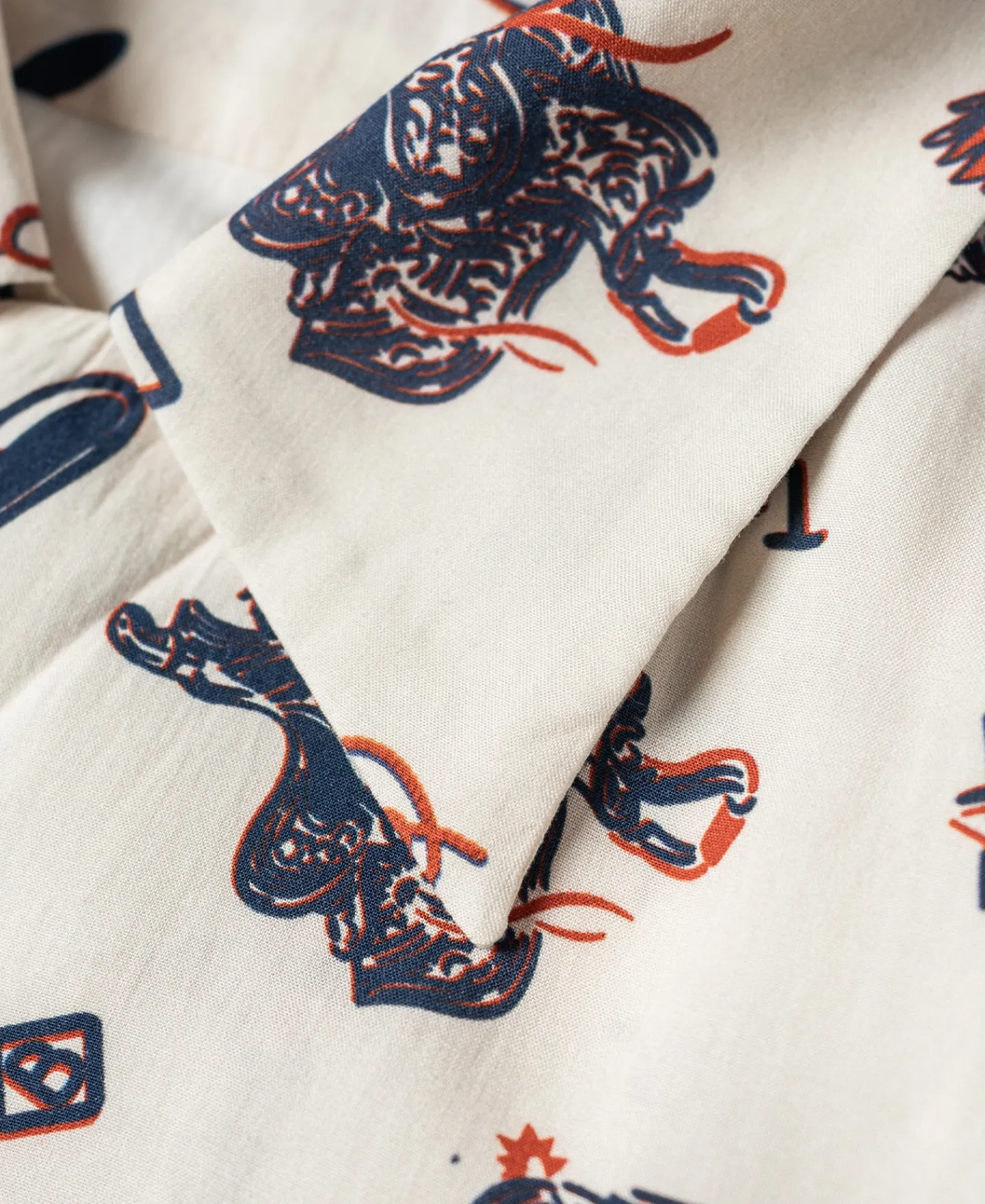 Bronson Mfg Cowboy Symbols Pattern Cuban Collar Shirt -> Short Sleeve Shirts