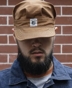 Bronson Mfg Duck Canvas Railroad Engineer Cap><noscript><img width=