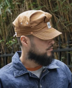 Bronson Mfg Duck Canvas Railroad Engineer Cap><noscript><img width=