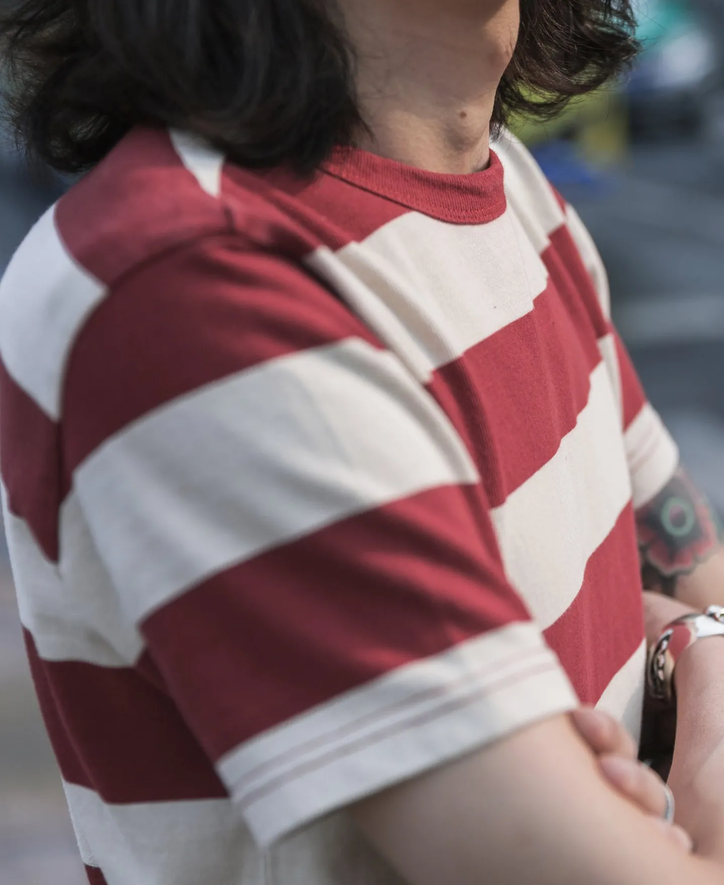 Bronson Mfg Heavyweight Cotton Wide Striped T-Shirt -> Short Sleeve T-Shirts
