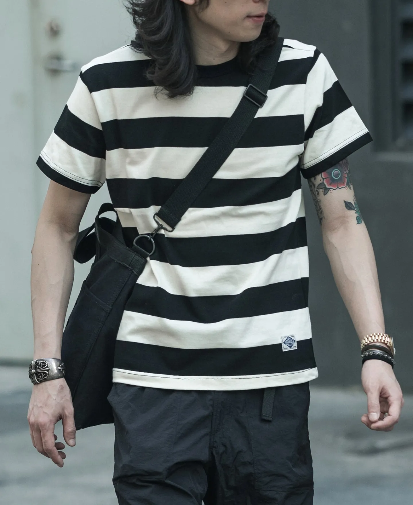 Bronson Mfg Heavyweight Cotton Wide Striped T-Shirt -> Short Sleeve T-Shirts