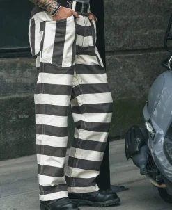 Bronson Mfg Heavyweight Wide Striped Prisoner Pants><noscript><img width=