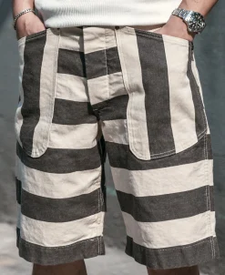 Bronson Mfg Heavyweight Wide Striped Prisoner Shorts><noscript><img width=