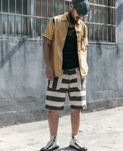 Bronson Mfg Heavyweight Wide Striped Prisoner Shorts><noscript><img width=