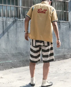 Bronson Mfg Heavyweight Wide Striped Prisoner Shorts><noscript><img width=