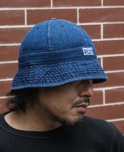 Bronson Mfg Herringbone Denim Bucket Hat><noscript><img width=
