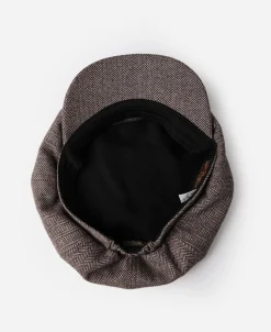 Bronson Mfg Light Herringbone Wool Newsboy Cap><noscript><img width=