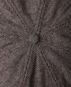 Bronson Mfg Light Herringbone Wool Newsboy Cap><noscript><img width=