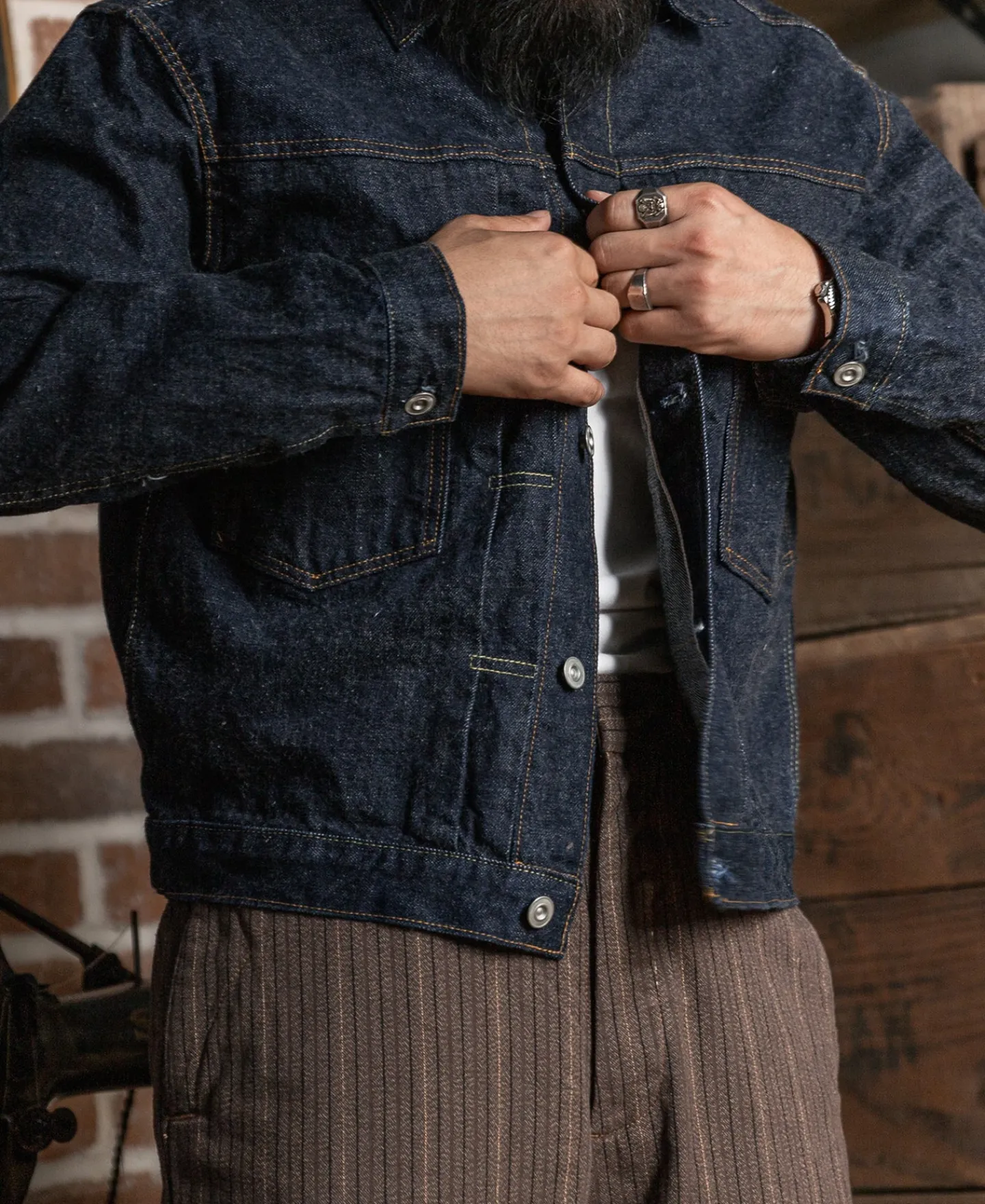 Bronson Mfg Lot 52807XX 1952 Model Type 2 Selvedge Denim Jacket> Denim Jackets|Jackets & Coats