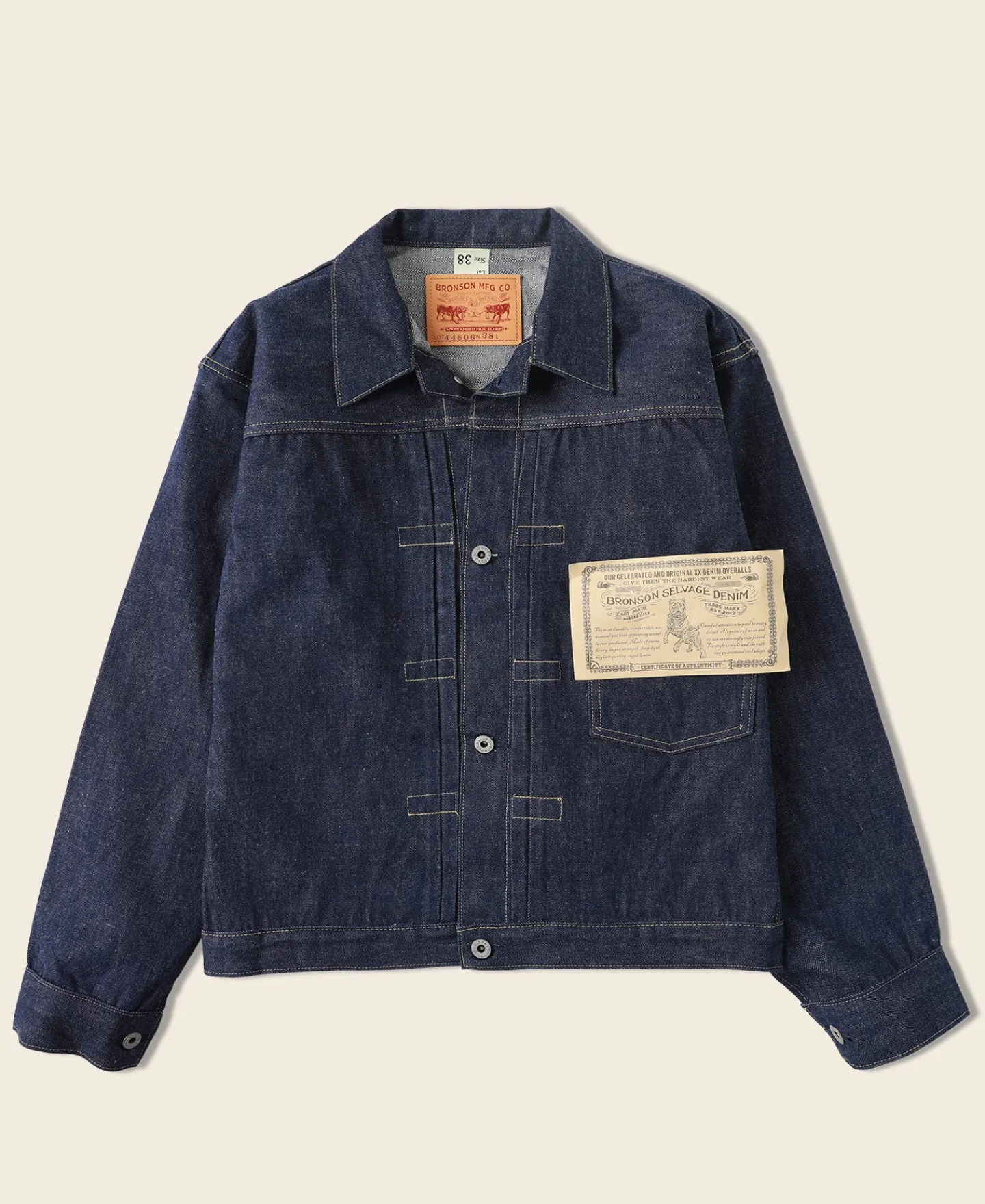 Bronson Mfg Lot 44806XX WWII Type 1 Selvedge Denim Jacket> Denim Jackets|Jackets & Coats