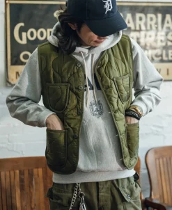 Bronson Mfg Military Style Quilted Padded Ripstop Nylon Vest -><noscript><img width=