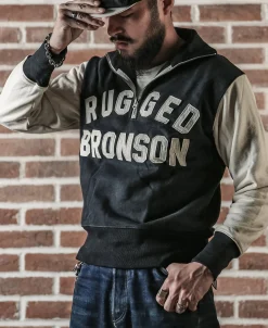Bronson Mfg Motorcycle Turtle Zip Jersey Overweight Sweatshirt -><noscript><img width=