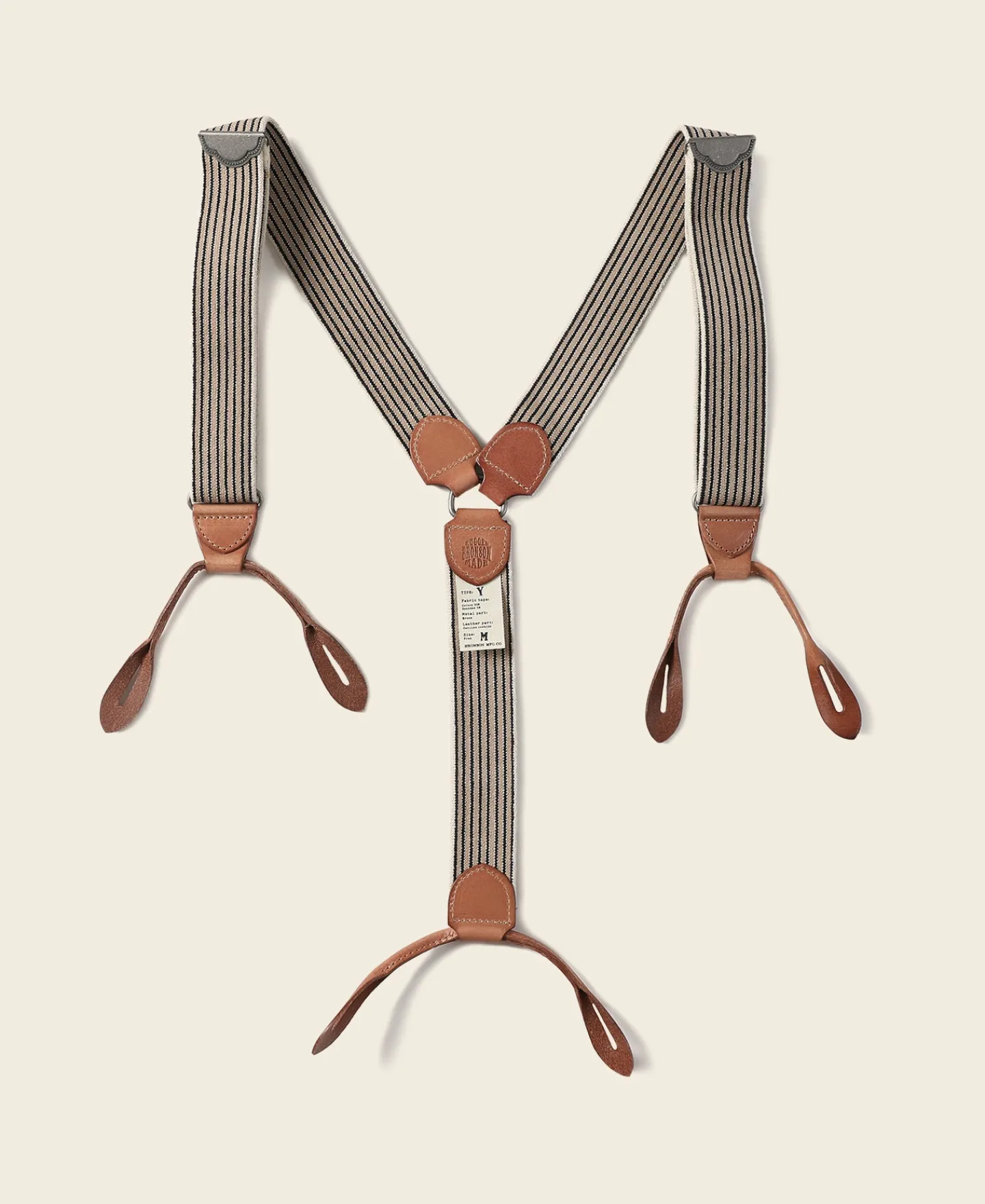 Bronson Mfg Old-Time Y-Back Leather Button Suspenders -> Others