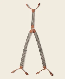Bronson Mfg Old-Time Y-Back Leather Button Suspenders -> Others