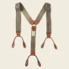 Bronson Mfg Old-Time Y-Back Leather Button Suspenders -> Others