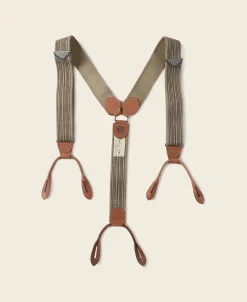 Bronson Mfg Old-Time Y-Back Leather Button Suspenders -><noscript><img width=
