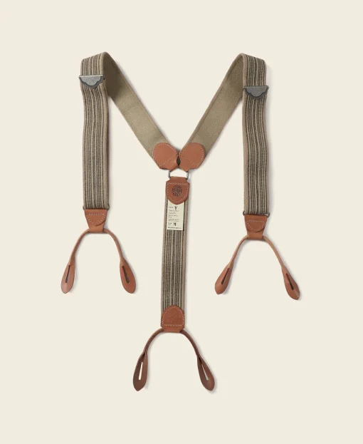 Bronson Mfg Old-Time Y-Back Leather Button Suspenders -> Others