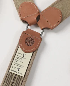 Bronson Mfg Old-Time Y-Back Leather Button Suspenders -><noscript><img width=