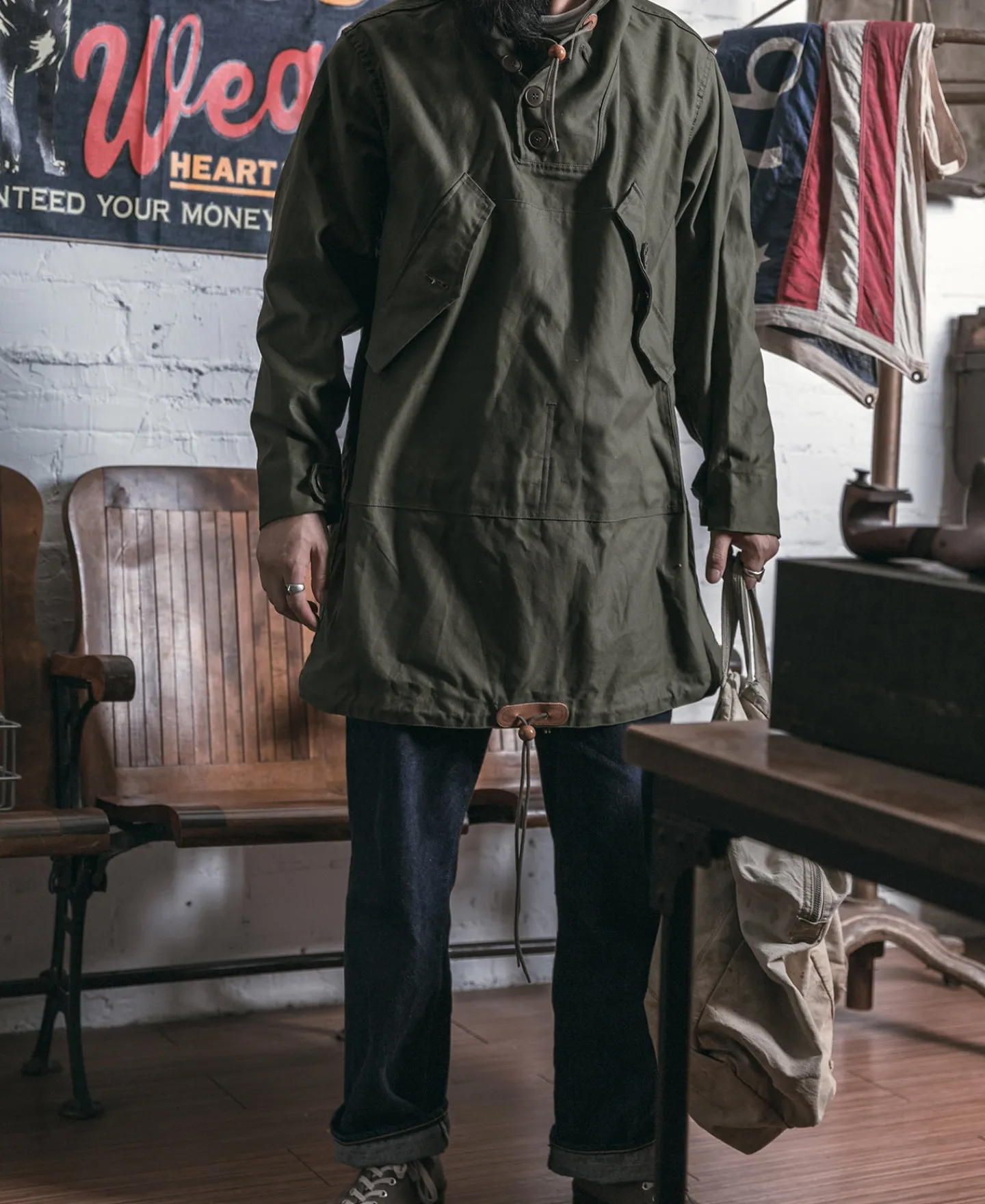 Bronson Mfg Parka, Field, Cotton, O.D.> Jackets & Coats