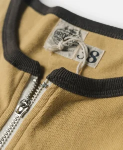 Bronson Mfg Quarter-Zip Rider Printed Raglan Sleeve T-Shirt - Yellow><noscript><img width=