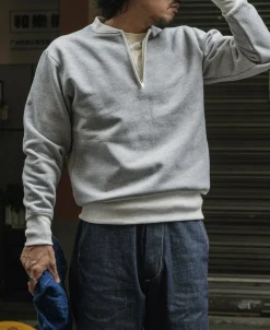 Bronson Mfg Racing Half-Zip Heavyweight Fleece Sweatshirt -><noscript><img width=