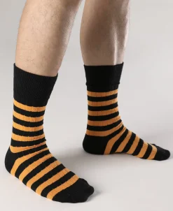 Bronson Mfg Retro Striped Cotton Socks -> Socks