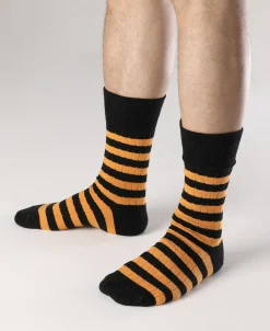 Bronson Mfg Retro Striped Cotton Socks -><noscript><img width=