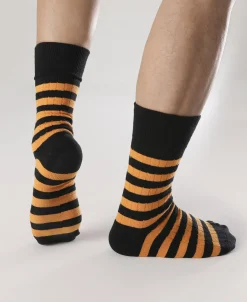 Bronson Mfg Retro Striped Cotton Socks -><noscript><img width=