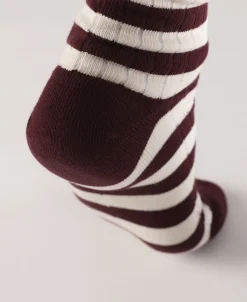 Bronson Mfg Retro Striped Cotton Socks -><noscript><img width=
