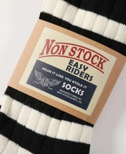 Bronson Mfg Retro Striped Cotton Socks -><noscript><img width=