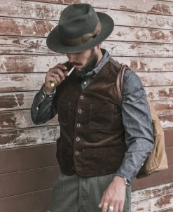Bronson Mfg 1930s Corduroy Hunting Vest -><noscript><img width=