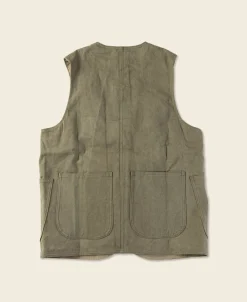 Bronson Mfg 1930s Heavyweight Canvas Game Pocket Hunting Vest -> Vests