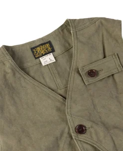 Bronson Mfg 1930s Heavyweight Canvas Game Pocket Hunting Vest -><noscript><img width=